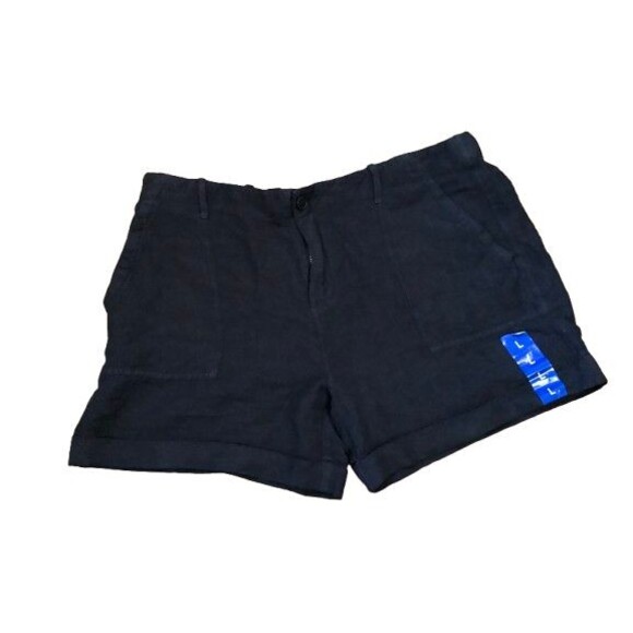 Women's Large Shorts Max & Mia Linen/Rayon Midnight - Picture 1 of 2